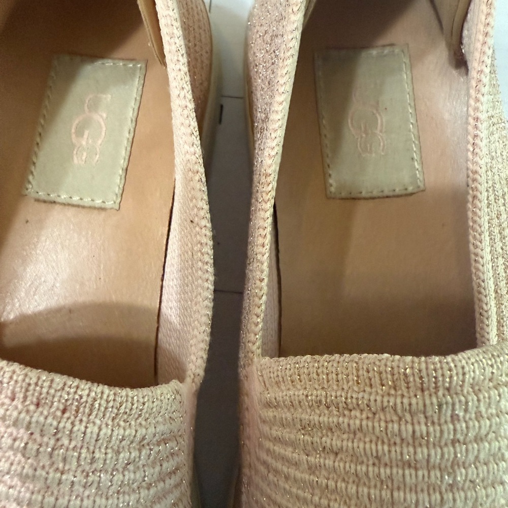 UGG Women's Beige Textured Flats